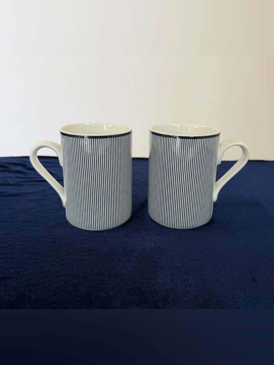 Dansk Other - Vintage Dansk Bistro Ringsted Blue White Stripe MCM Coffee Mug Blue/White 10oz